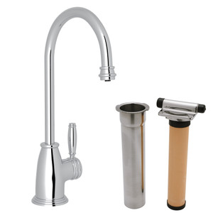 Gotham C-Spout Filter Faucet - Polished Chrome with Metal Lever Handle | Model Number: MBKIT7917LMAPC-2 - Product Knockout