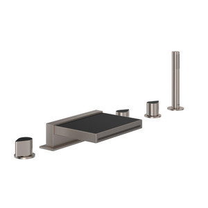 DISCONTINUED Miscelo™ 5-Hole Deck Mount Tub Filler - Satin Nickel | Model Number: MI05D5NRSTN