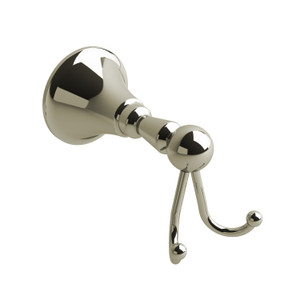 Momenti™ Double Robe Hook - Polished Nickel | Model Number: MM0PN
