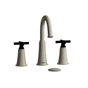 DISCONTINUED Momenti™ Widespread Lavatory Faucet With C-Spout - Brushed Nickel/Black | Model Number: MMRD08+BNBK