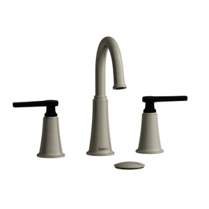 DISCONTINUED Momenti™ Widespread Lavatory Faucet With C-Spout - Brushed Nickel/Black | Model Number: MMRD08JBNBK-10