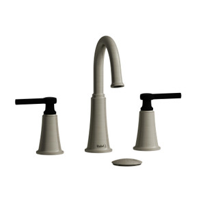 DISCONTINUED Momenti™ Widespread Lavatory Faucet With C-Spout - Brushed Nickel/Black | Model Number: MMRD08LBNBK