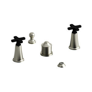 DISCONTINUED Momenti™ Two Handle Deck Mount Bidet - Brushed Nickel/Black | Model Number: MMRD09XBNBK