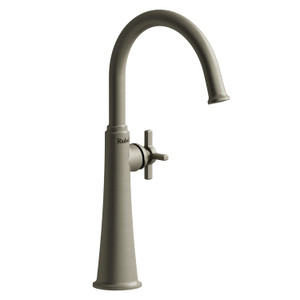 Momenti™ Single Handle Tall Lavatory Faucet With C-Spout - Brushed Nickel | Model Number: MMRDL01+BN