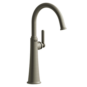 Momenti™ Single Handle Tall Lavatory Faucet With C-Spout - Brushed Nickel | Model Number: MMRDL01JBN