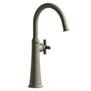 DISCONTINUED Momenti™ Single Handle Tall Lavatory Faucet With C-Spout - Brushed Nickel | Model Number: MMRDL01XBN