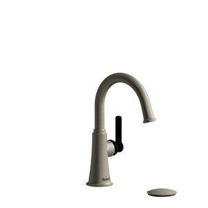 DISCONTINUED Momenti™ Single Handle Lavatory Faucet With C-Spout - Brushed Nickel/Black | Model Number: MMRDS01JBNBK