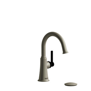 DISCONTINUED Momenti™ Single Handle Lavatory Faucet With C-Spout - Brushed Nickel/Black | Model Number: MMRDS01LBNBK-10