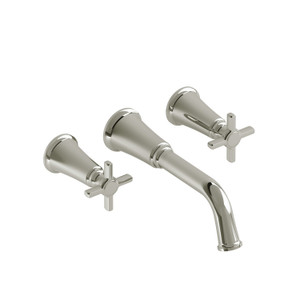 DISCONTINUED Momenti™ Wall Mount Lavatory Faucet - Polished Nickel | Model Number: MMSQ03+PN