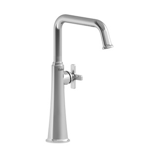 DISCONTINUED-Momenti Single Handle Tall Bathroom Faucet with U-Spout - Chrome with X-Shaped Handles | Model Number: MMSQL01XC-10 - Product Knockout