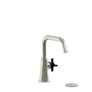 DISCONTINUED Momenti™ Single Handle Lavatory Faucet With U-Spout - Polished Nickel/Black | Model Number: MMSQS01+PNBK