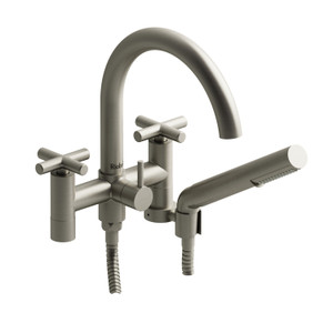 DISCONTINUED Pallace™ Two Hole Tub Filler Without Risers - Brushed Nickel | Model Number: PA06+BN