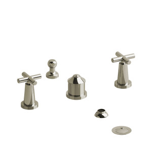 DISCONTINUED Pallace™ Two Handle Deck Mount Bidet - Polished Nickel | Model Number: PA09+PN