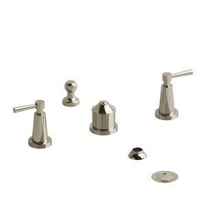 DISCONTINUED Pallace™ Two Handle Deck Mount Bidet - Polished Nickel | Model Number: PA09LPN
