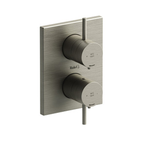 Pallace 3/4 Inch Thermostatic and Pressure Balance Multi-Function System  - Brushed Nickel with Lever Handles | Model Number: PATQ83BN - Product Knockout