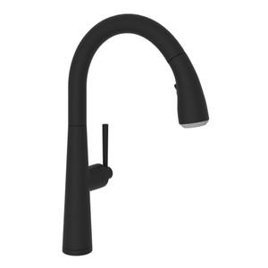 Lux Pulldown Kitchen Faucet - Matte Black with Metal Lever Handle | Model Number: R7515LMMB-2 - Product Knockout