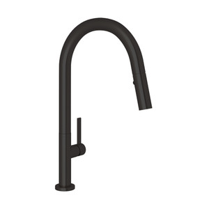 Modern Lux Pulldown Kitchen Faucet - Matte Black with Metal Lever Handle | Model Number: R7581LMMB-2 - Product Knockout