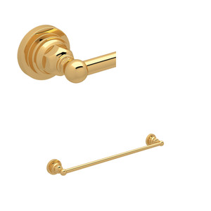 Wall Mount 18 Inch Single Towel Bar - Italian Brass | Model Number: ROT1/18IB - Product Knockout