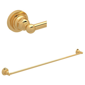 Wall Mount 30 Inch Single Towel Bar - Italian Brass | Model Number: ROT1/30IB - Product Knockout