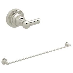 Wall Mount 30 Inch Single Towel Bar - Polished Nickel | Model Number: ROT1/30PN - Product Knockout