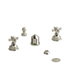 DISCONTINUED Retro™ Two Handle Deck Mount Bidet - Polished Nickel | Model Number: RT09XPN