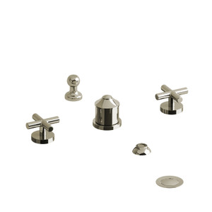 DISCONTINUED Riu™ Two Handle Deck Mount Bidet - Polished Nickel | Model Number: RU09+PN