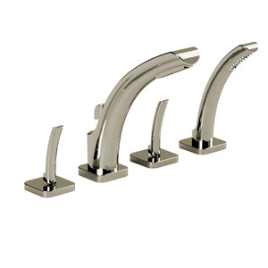 DISCONTINUED Salomé™ 4-Hole Deck Mount Tub Filler - Polished Nickel | Model Number: SA12PN