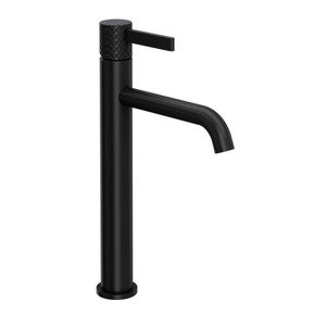 Tenerife Single Handle Tall Bathroom Faucet - Matte Black | Model Number: TE02D1LMMB - Product Knockout