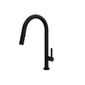 Tenerife Pull-Down Kitchen Faucet with C-Spout - Matte Black | Model Number: TE55D1LMMB - Product Knockout