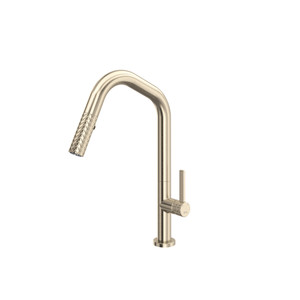 Tenerife Pull-Down Kitchen Faucet with U-Spout - Satin Nickel | Model Number: TE56D1LMSTN - Product Knockout