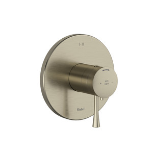 Edge 1/2 Inch Thermostatic and Pressure Balance Trim with up to 3 Functions  - Brushed Nickel with Lever Handles | Model Number: TEDTM23BN - Product Knockout