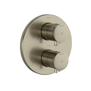 Edge™ 3/4" Therm & Pressure Balance Trim With 6 Functions - Brushed Nickel | Model Number: TEDTM46BN