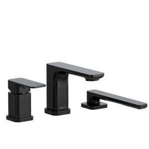  Garniture​​​​​​​ de robinet de bain​​​​​​​ 3 trous sur comptoir Equinox - Noir  | Numéro de modèle: TEQ16BK - Produit épuisé