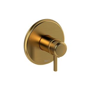 Momenti 1/2 Inch Thermostatic and Pressure Balance Trim with up to 5 Functions  - Brushed Gold with Lever Handles | Model Number: TMMRD45LBG - Product Knockout