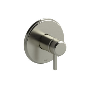 Momenti 1/2 Inch Thermostatic and Pressure Balance Trim with up to 5 Functions  - Brushed Nickel with Lever Handles | Model Number: TMMRD45LBN - Product Knockout