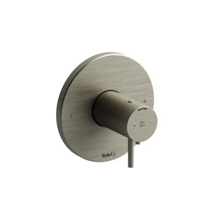 Pallace 1/2 Inch Thermostatic and Pressure Balance Trim with up to 3 Functions  - Brushed Nickel with Lever Handles | Model Number: TPATM44BN - Product Knockout