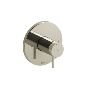 Pallace 1/2 Inch Thermostatic and Pressure Balance Trim with up to 3 Functions  - Polished Nickel with Lever Handles | Model Number: TPATM44PN - Product Knockout