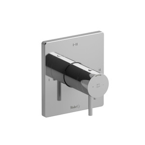 Pallace 1/2 Inch Thermostatic and Pressure Balance Trim with up to 3 Functions  - Chrome with Lever Handles | Model Number: TPATQ23C - Product Knockout