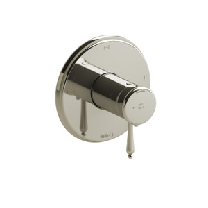 Retro 1/2 Inch Thermostatic and Pressure Balance Trim with up to 3 Functions  - Polished Nickel with Lever Handles | Model Number: TRT23PN - Product Knockout