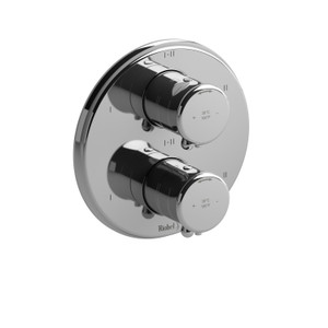 Garniture pour valve pression équilibrée et thermostatique ​​​​3/4" avec jusqu'à 6 fonctions Retro - Chrome avec poignées à levier  | Numéro de modèle: TRT46C - Produit épuisé