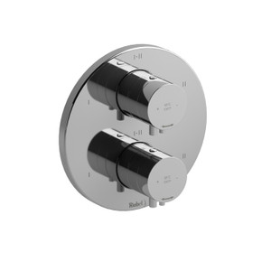 Garniture pour valve pression équilibrée et ​​​​thermostatique 3/4" avec jusqu'à 6 fonctions Riu - Chrome avec poignées à levier  | Numéro de modèle: TRUTM46C - Produit épuisé