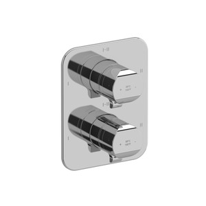 Salomé 3/4 Inch Thermostatic and Pressure Balance Trim with up to 6 Functions - Chrome | Model Number: TSA46C - Product Knockout