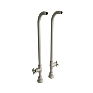 30" Floor Mount Riser Pair With Stop Valves - Brushed Nickel | Model Number: TU44BN