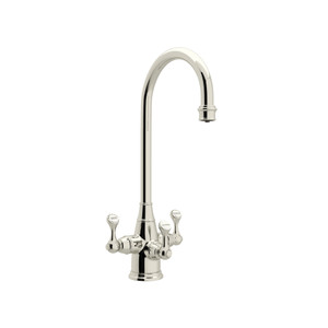 Georgian Era Filtration 3-Lever Bar and Food Prep Faucet - Polished Nickel with Metal Lever Handle | Model Number: U.1220LS-PN-2 - Product Knockout