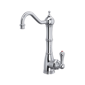 Edwardian Column Spout Hot Water Faucet - Polished Chrome with Metal Lever Handle | Model Number: U.1323LS-APC-2 - Product Knockout