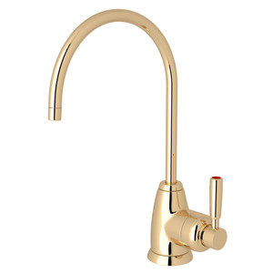 Holborn C-Spout Hot Water Faucet - English Gold with Metal Lever Handle | Model Number: U.1347LS-EG-2 - Product Knockout