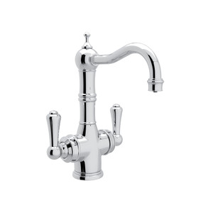 DISCONTINUED-Edwardian Filtration 2-Lever Bar and Food Prep Faucet - Polished Chrome with Metal Lever Handle | Model Number: U.1469LS-APC-2 - Product Knockout