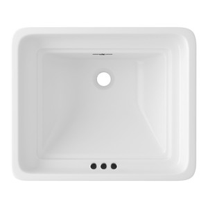 DISCONTINUED 20" x 17" Rectangular Undermount Lavatory Sink - White (WH) | Model Number: U.2830WH