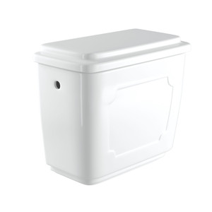 DISCONTINUED-Victorian Close Coupled Water Closet Tank Cistern Only With 1.28 GPF Flush Mechanism - White | Model Number: U.2887WH - Product Knockout