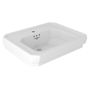 Deco 25 Inch Sink and Pedestal - White | Model Number: U.2931WH - Product Knockout
